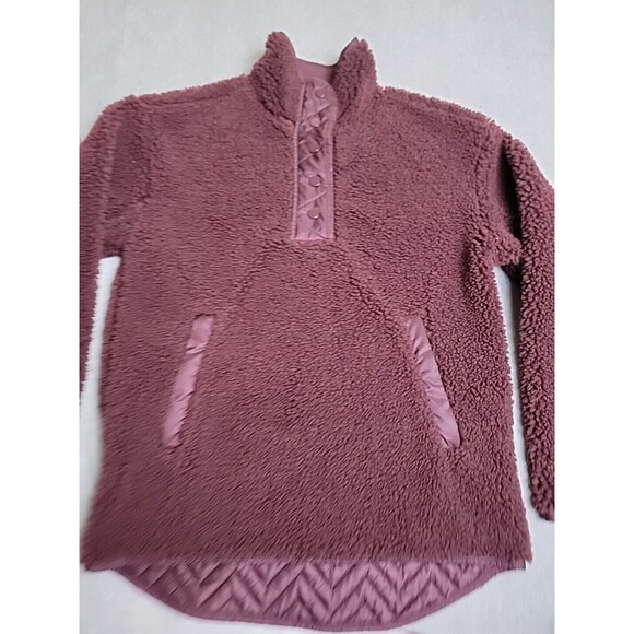 Athleta Fleece Pullover Womens XS Purple Fleece Deep Pile Outdoor Running Hiking - Picture 5 of 16